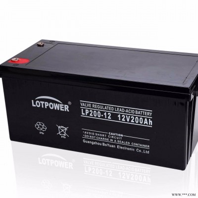 乐珀尔LP200-12免维护蓄电池12V200AH 直流屏 UPS电源 EPS 太阳能 船舶 房车 等专用电瓶