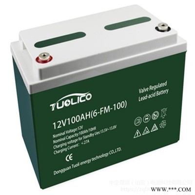 TUOLICO蓄电池12V100AH 拓力蓄电池6-FM-100太阳能、风能发电储能系统