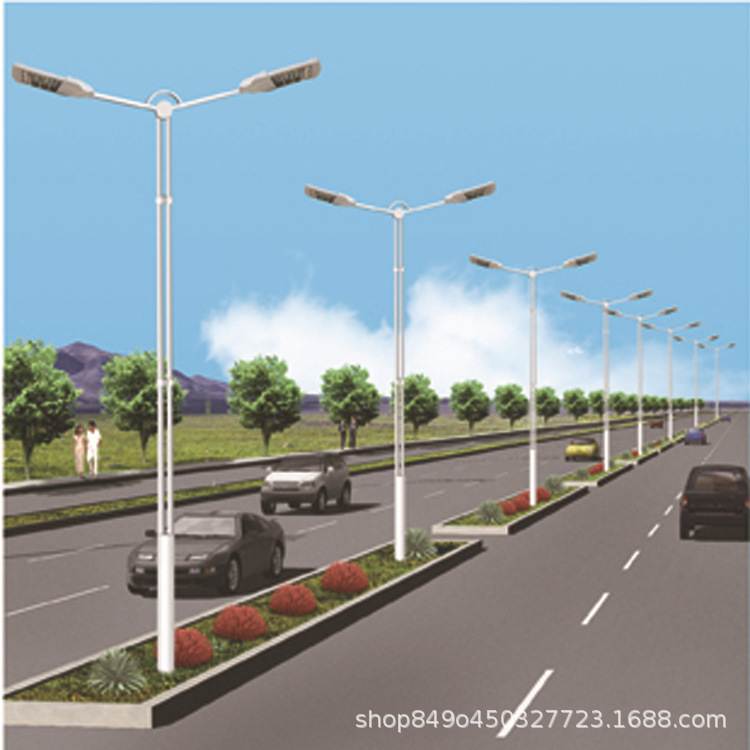 锂电池道路景观灯 30W防水6米led太阳能单臂路灯 LED路灯示例图5