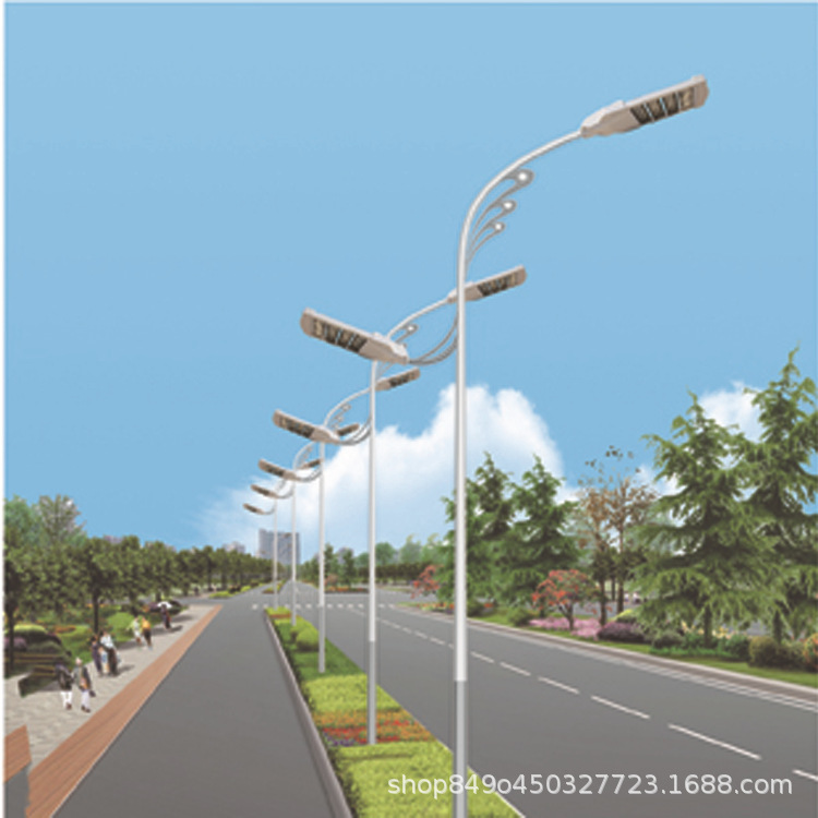 锂电池道路景观灯 30W防水6米led太阳能单臂路灯 LED路灯示例图6